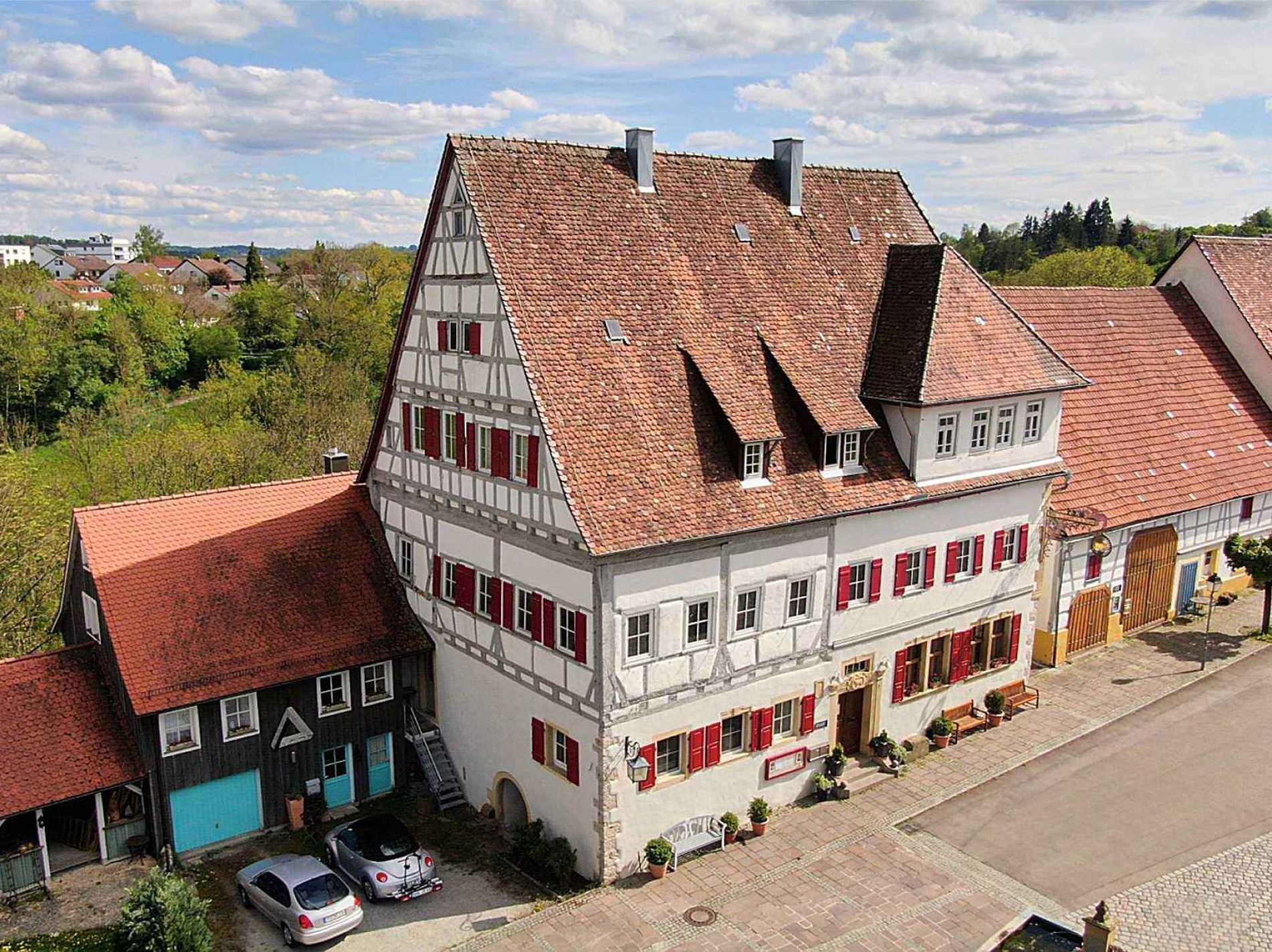 Zentrale Ansicht des Gasthofs